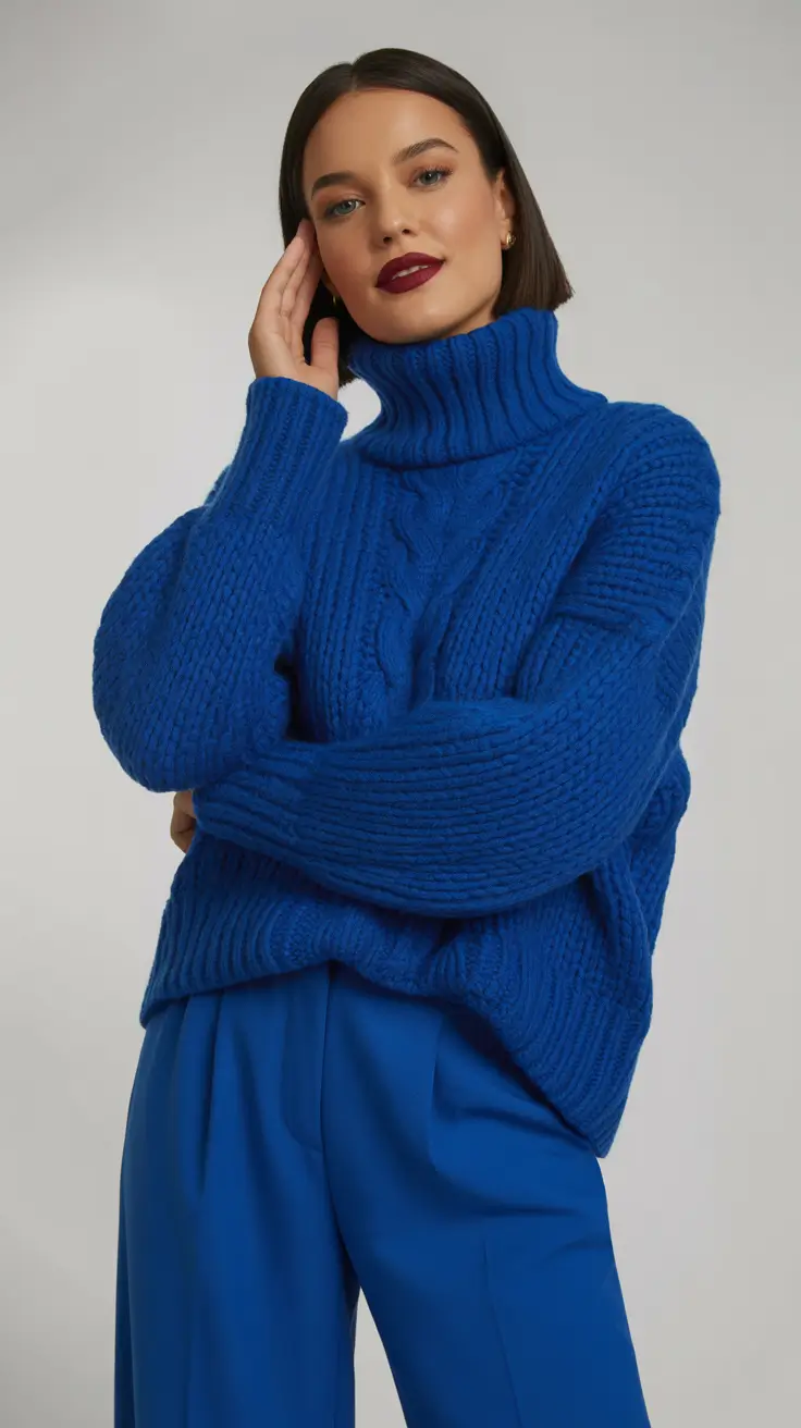 Sweater outfit ideas 2026 Electric Blue Moment