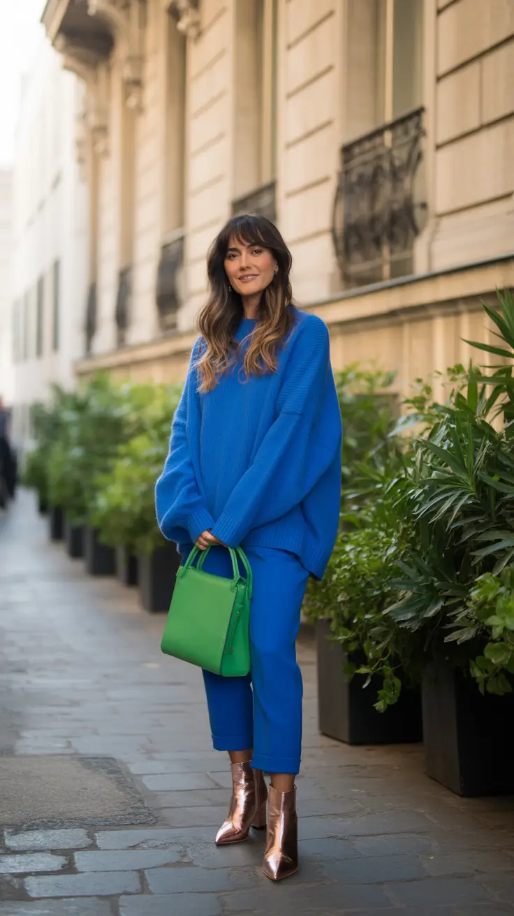 Sweater outfit ideas 2026 Street-Style Sapphire