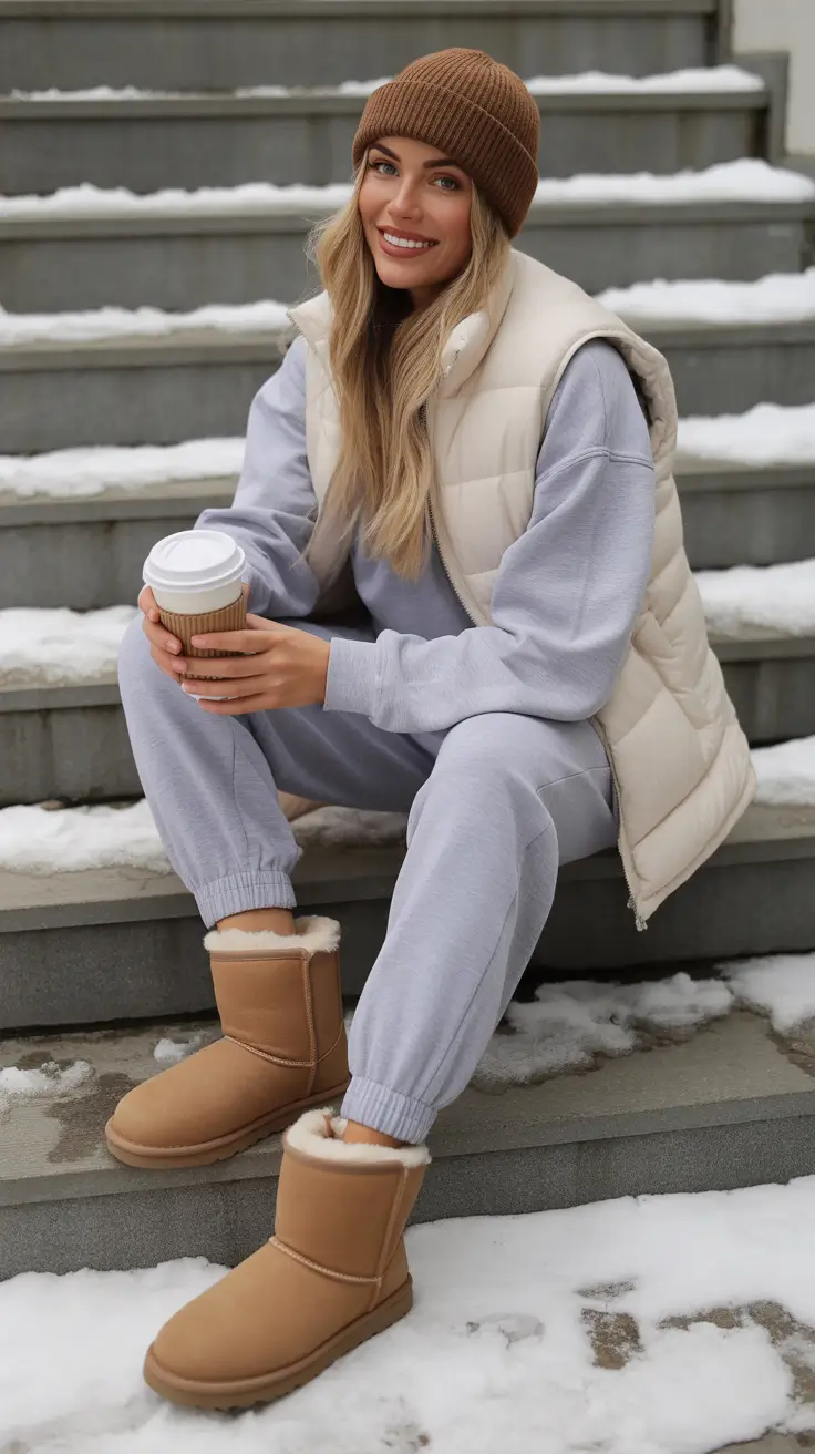 Ugg outfits for women 2026 Laid-Back Luxe for Snow Days