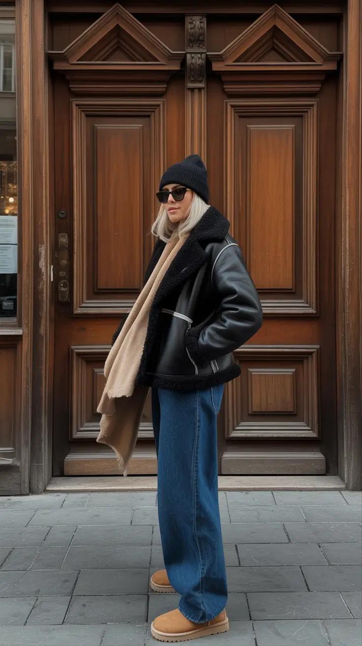 warm outfit for cold weather ideas 2026 Retro Edge: Cozy Luxe Layers