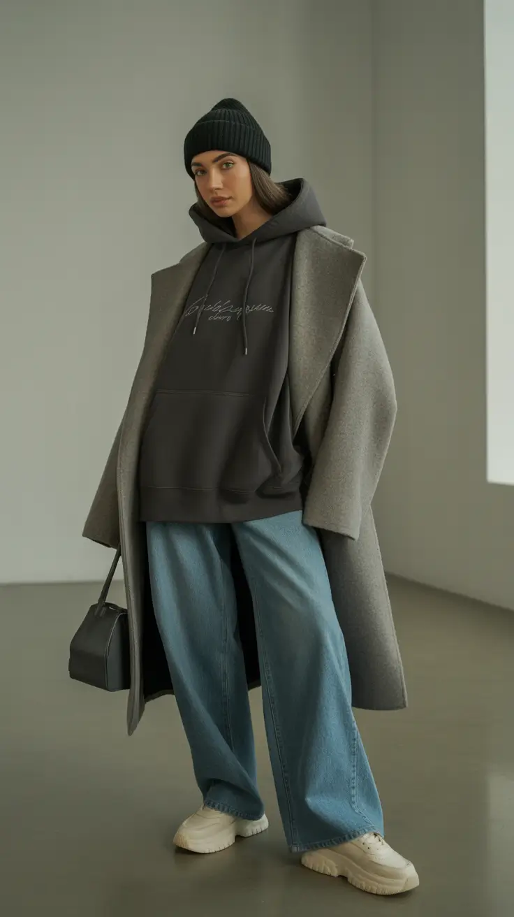 warm outfit for cold weather ideas 2026 Relaxed Cool: Layers of Ease