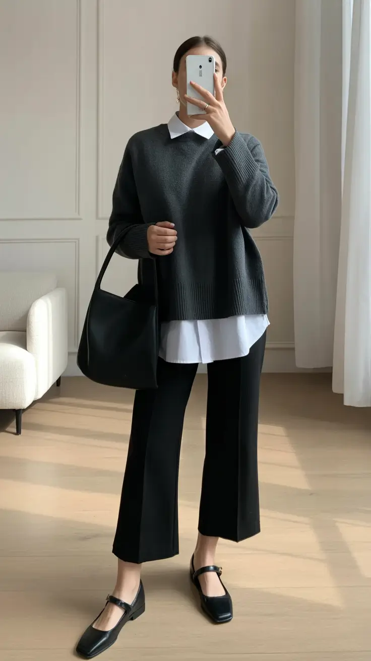 Women business casual outfits for work 2026 Timeless Monochrome Layers