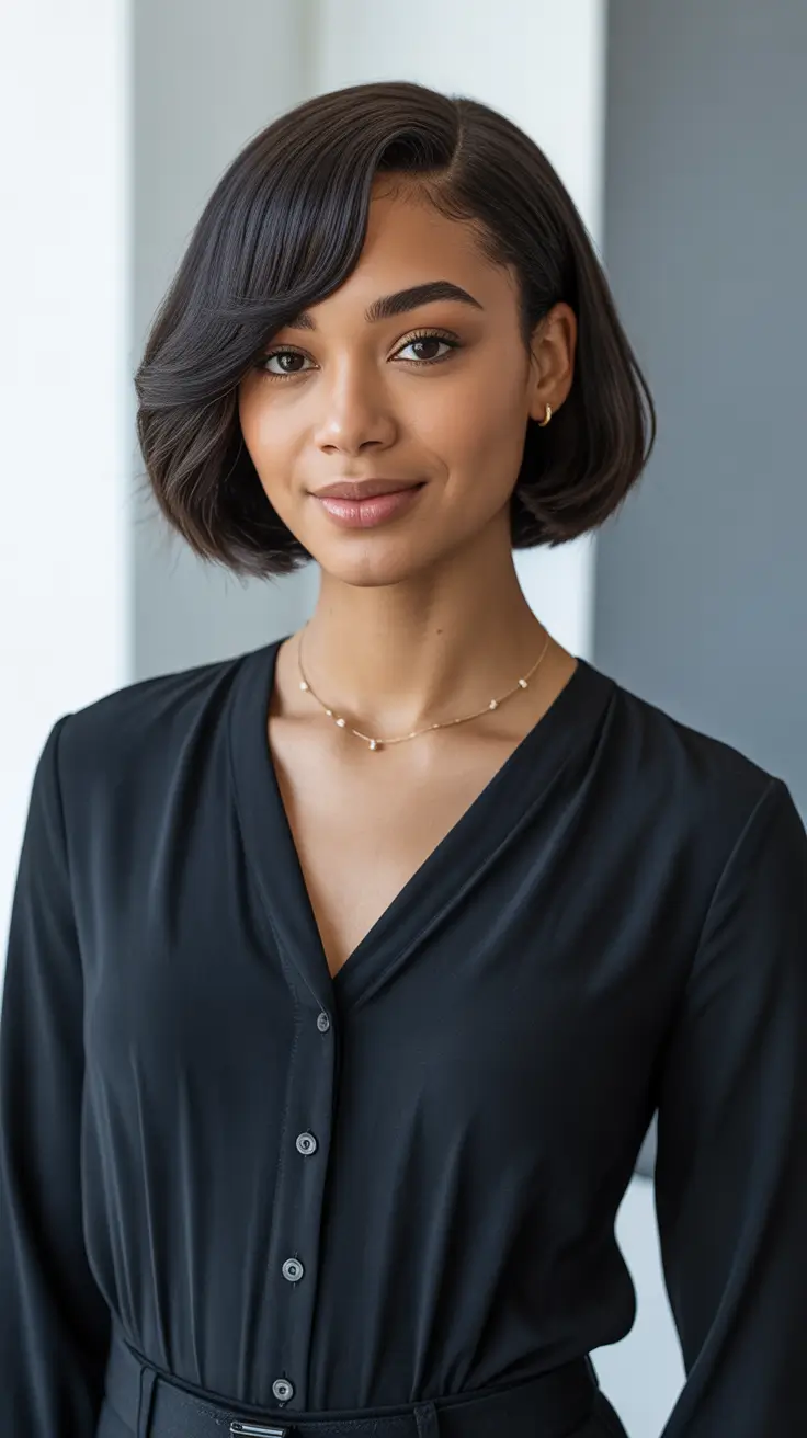Best hairstyles for black women 2026 Polished Office Bob With Soft Volume