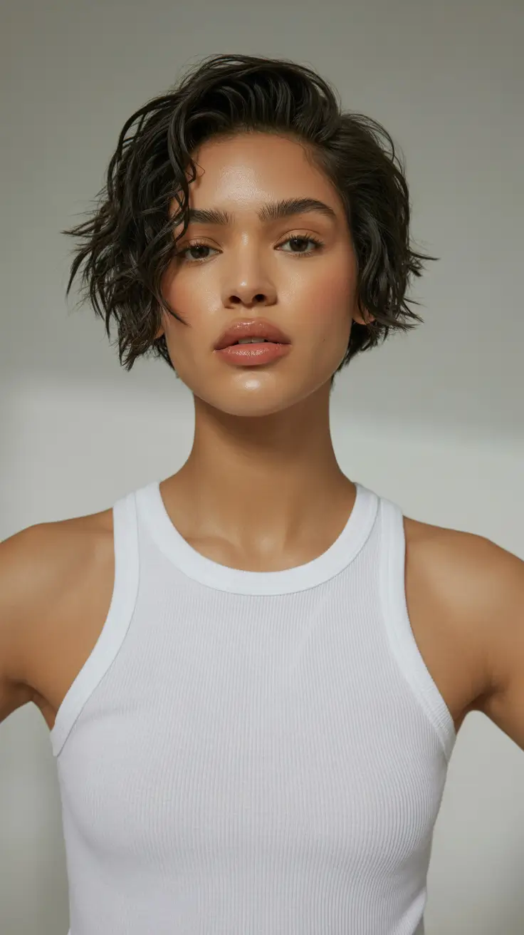 Best short hairstyles 2026 Airy Textured Crop With Soft Waves