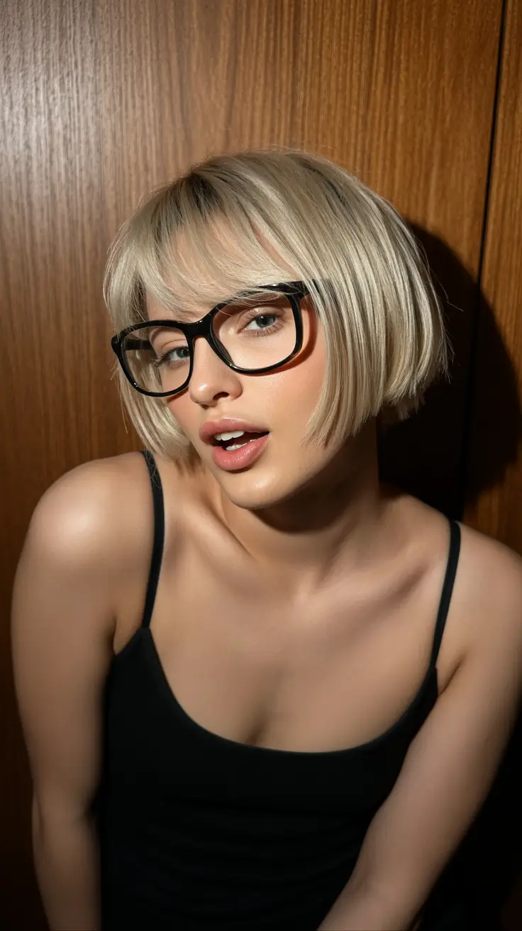 Best short hairstyles 2026 Soft Blonde Bob With Micro Fringe