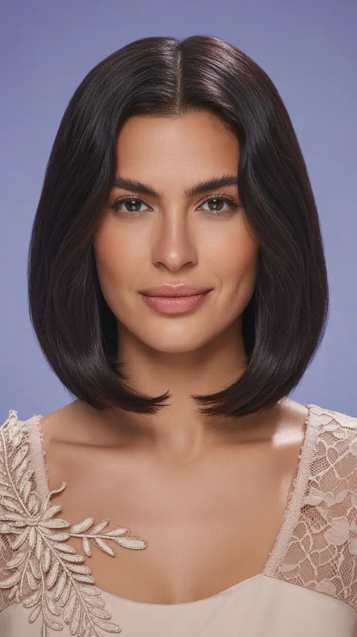 Best straight hairstyles 2026 Structured Straight Bob Soft Ends