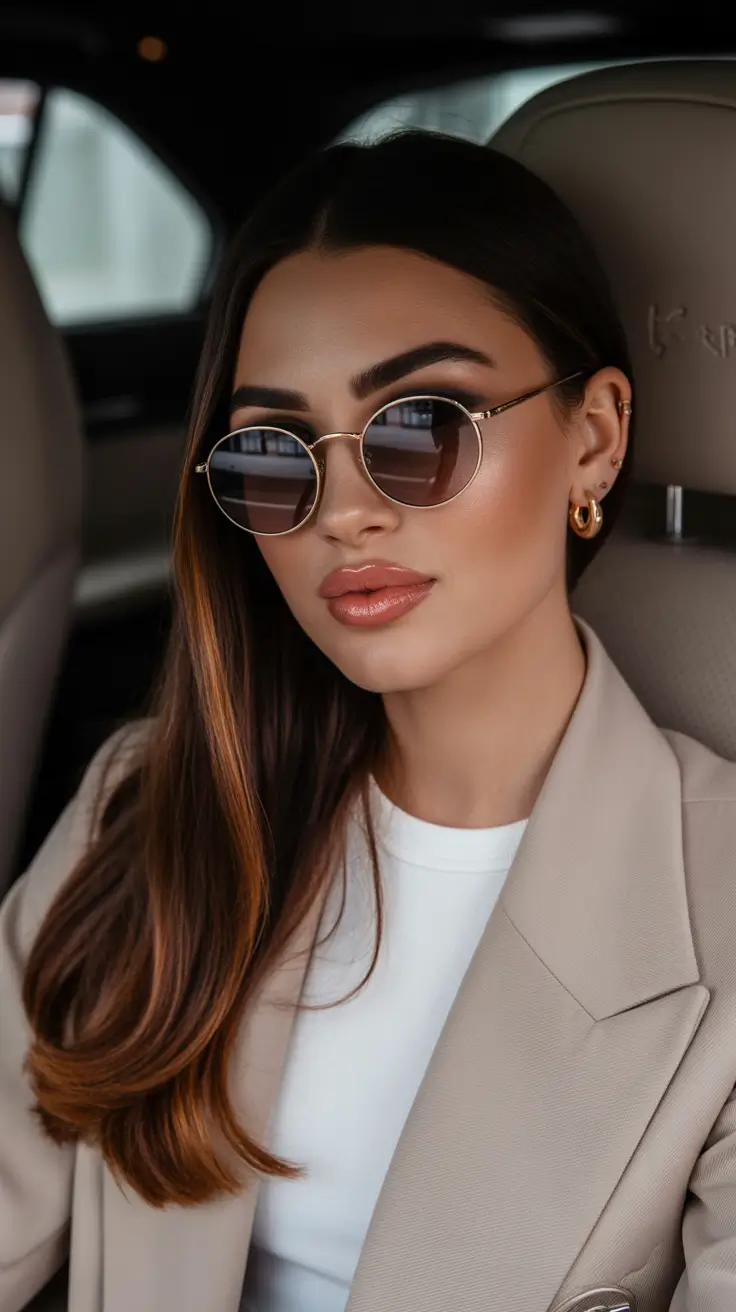 Best straight hairstyles 2026 Sleek Side Part Baddie Look