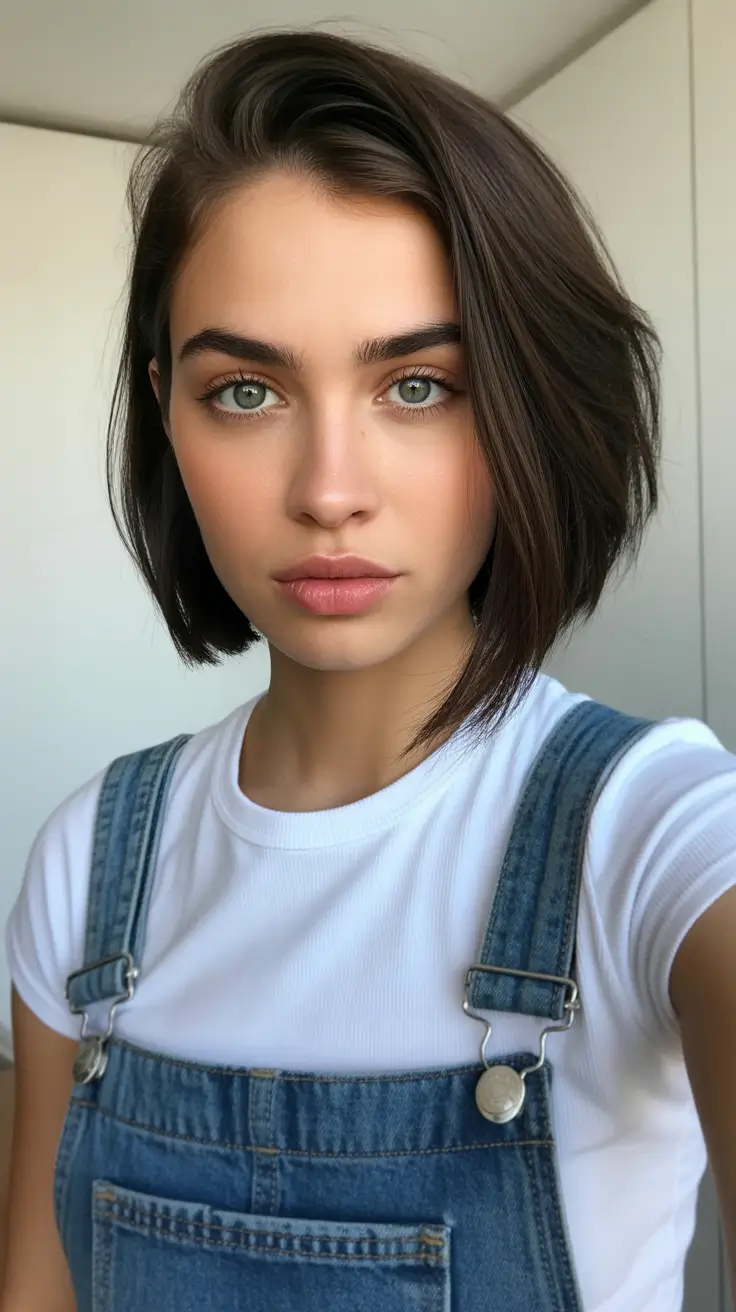 Best straight hairstyles 2026 Asymmetrical Short Straight