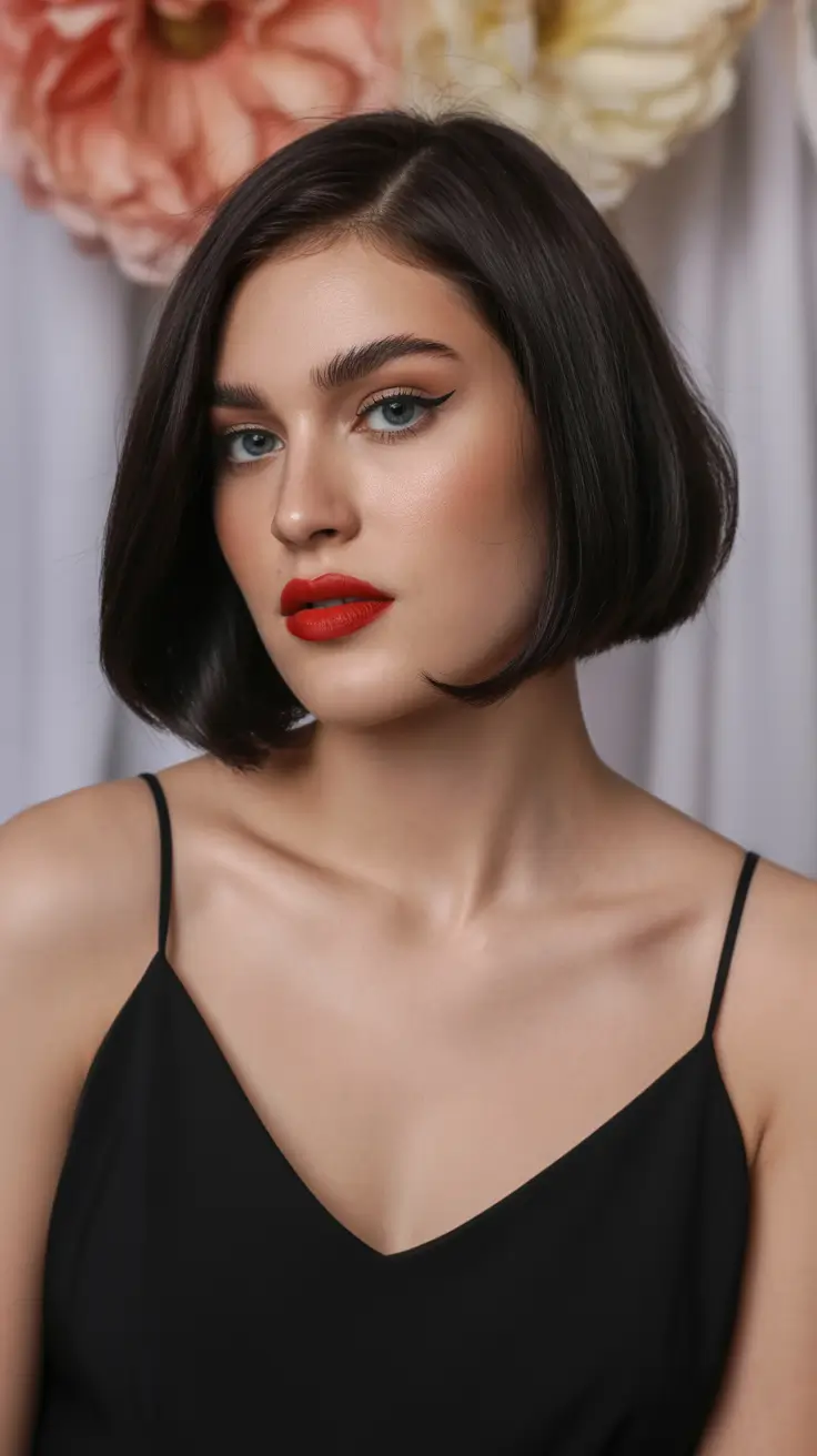 Chic bob hairstyles 2026 Classic Curved Bob With Precision Sides