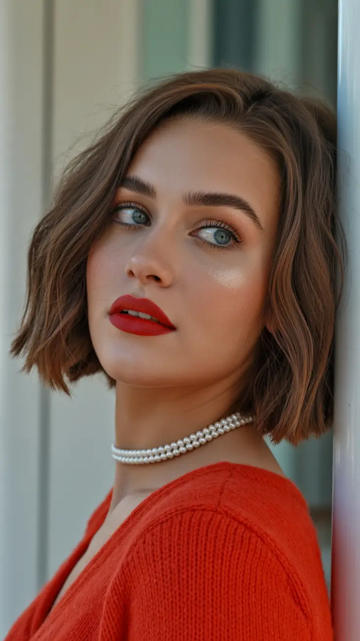 Chic bob hairstyles 2026 Soft Wavy Bob With Natural Volume