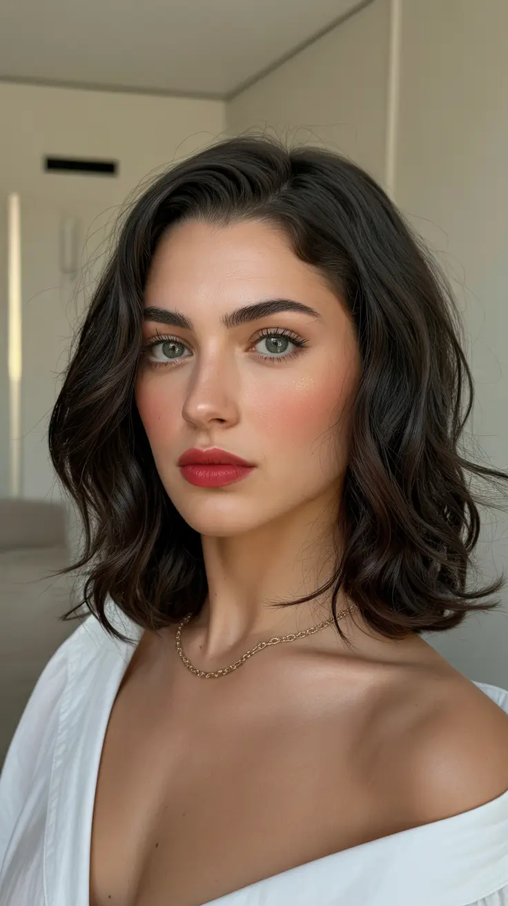 chic mid length haircuts 2026 Textured Tousle for Effortless Charm