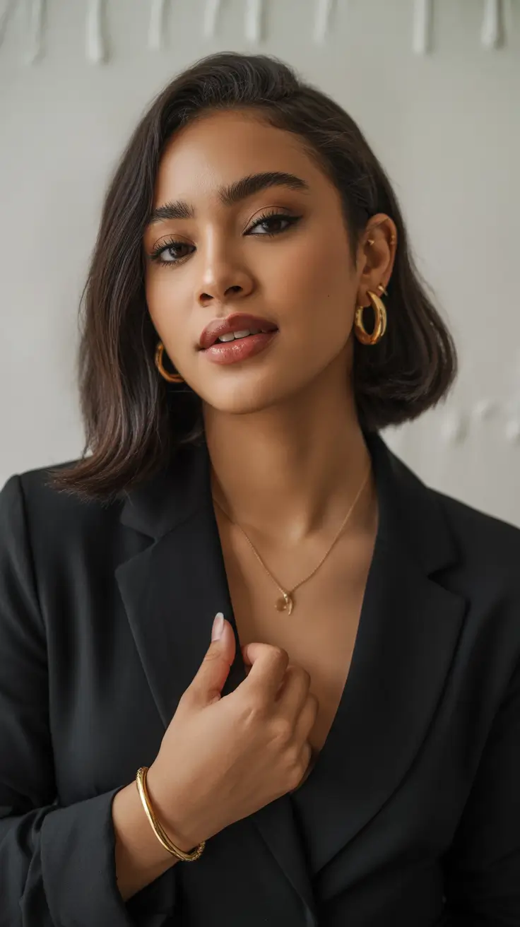 Cute and easy hairstyles 2026 Textured Side-Swept Bob