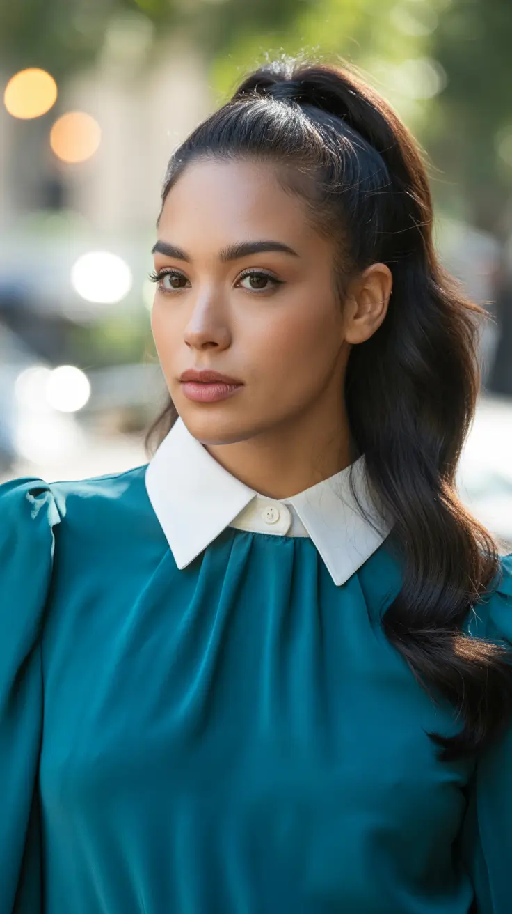 Cute and easy hairstyles 2026 High Curled Ponytail