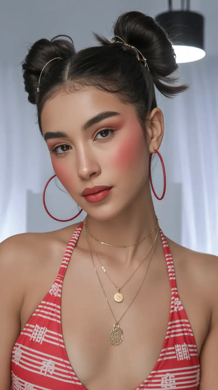 Cute and easy hairstyles 2026 Sculpted Double Buns