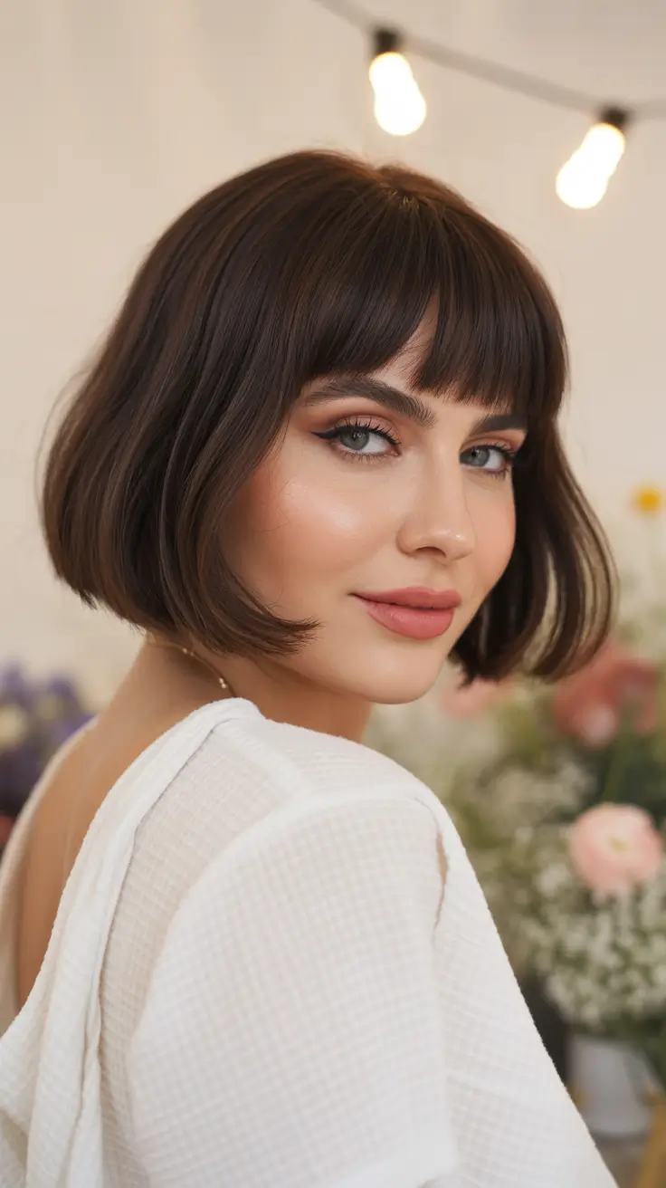 Cute and easy hairstyles 2026 French-Girl Bob Soft Fringe