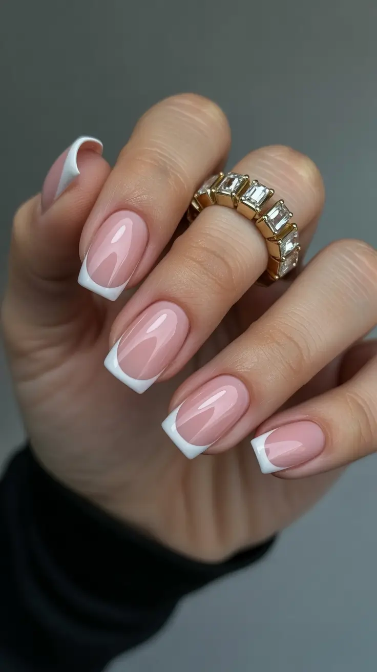 nail design trends 2026 Pink French Tip Nails