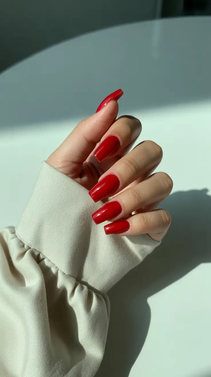 nail design trends 2026 Classic Red Nails