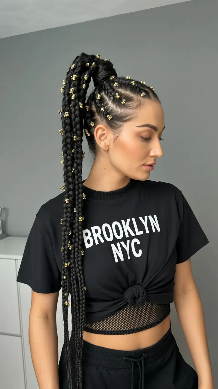 New braided hair looks 2026 High Pony Fulani Energy