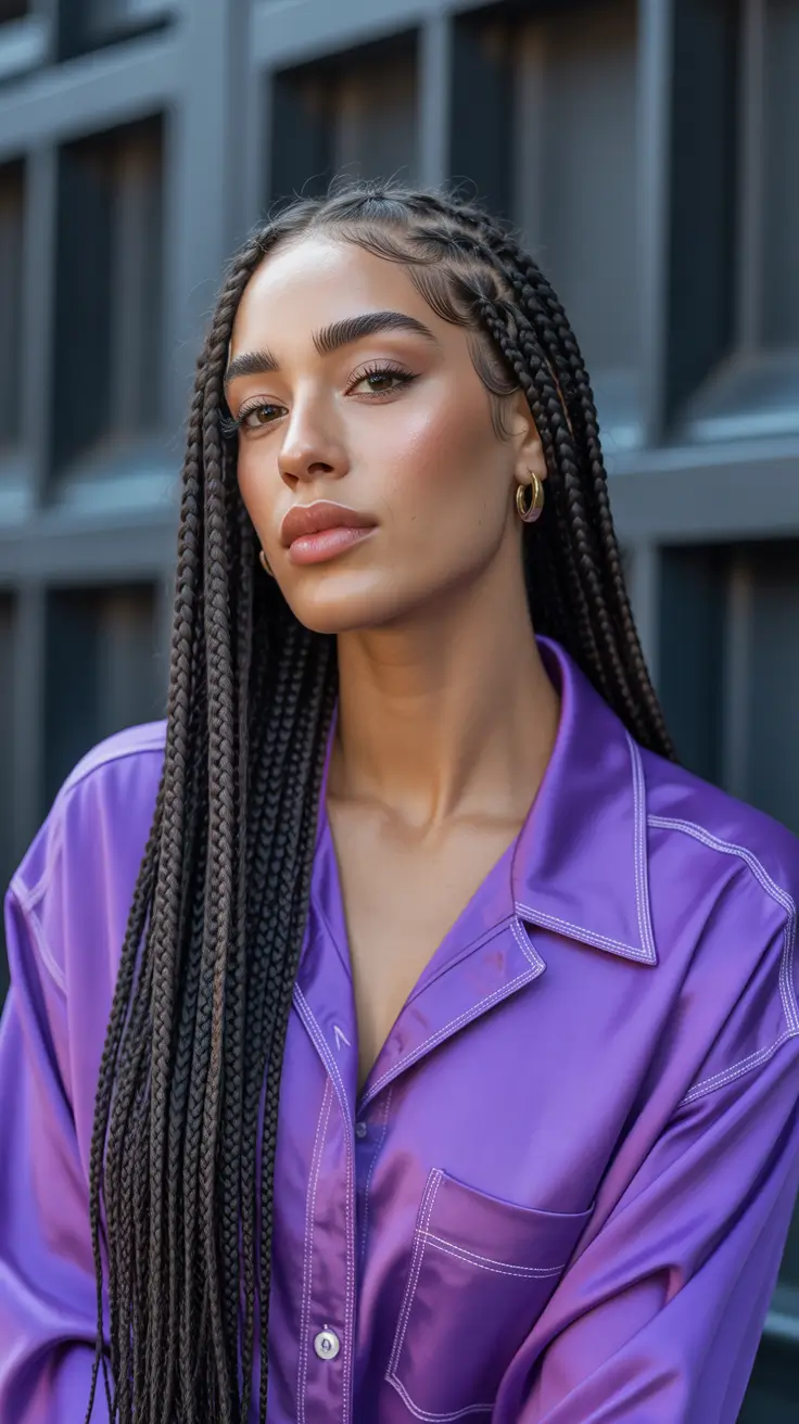 New braided hair looks 2026 Urban Box Braids Soft Frame