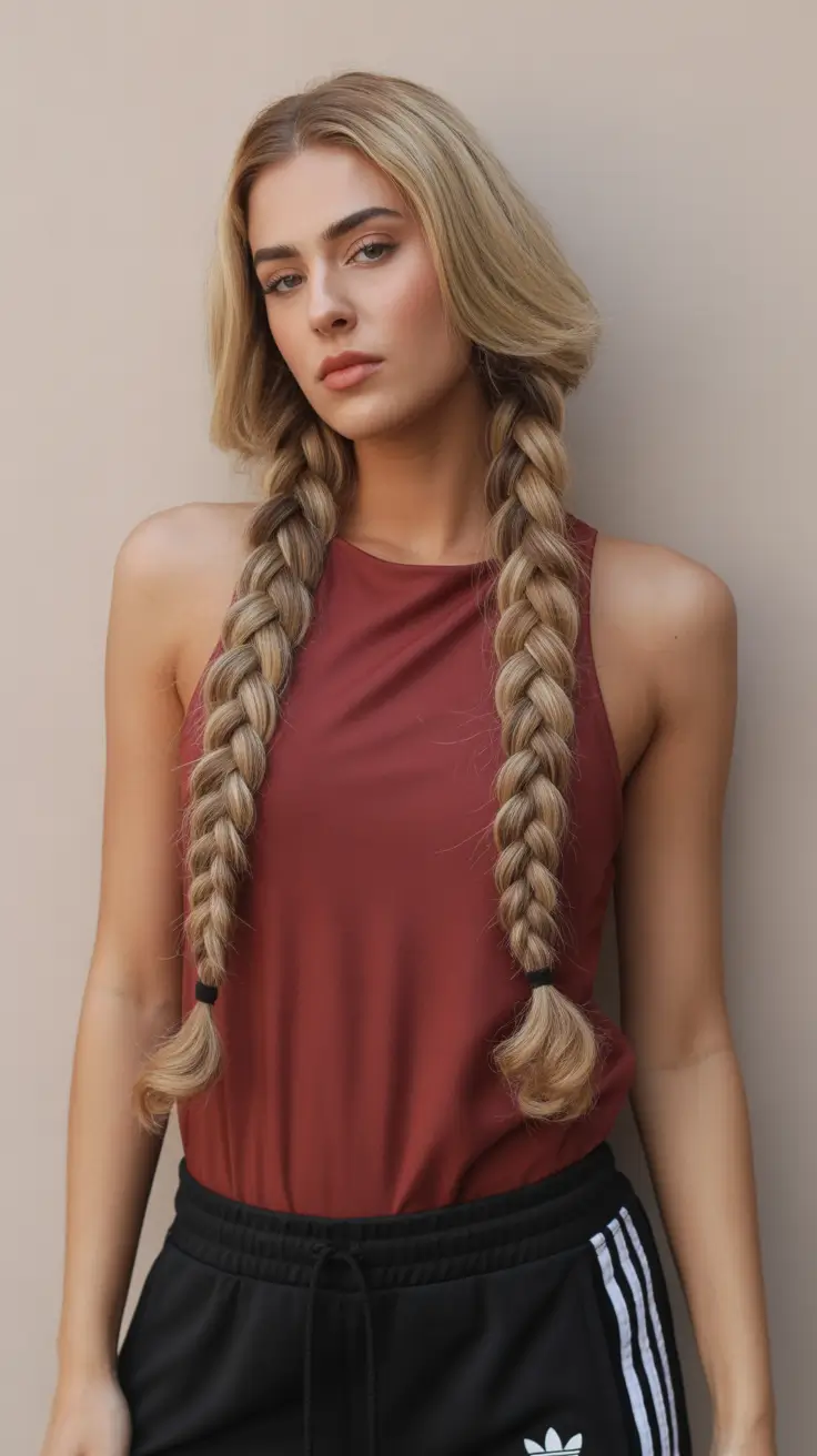 New braided hair looks 2026 Classic Twin Braids