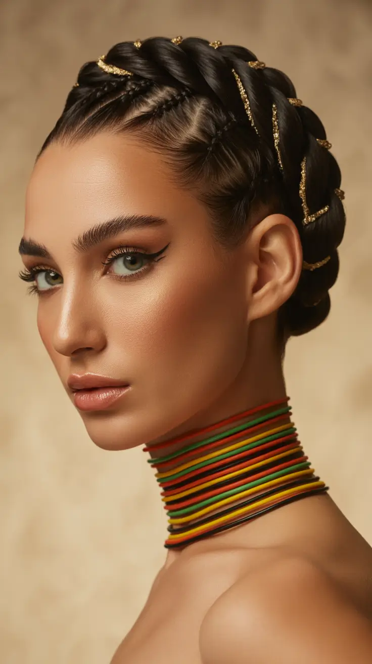 New braided hair looks 2026 Golden Goddess Crown