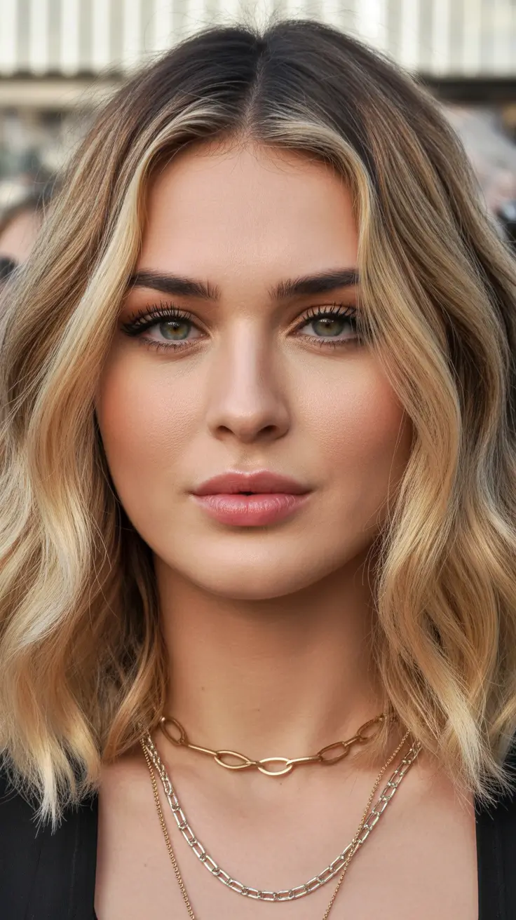 New hairstyle ideas 2026 Soft Blonde Lob With Natural Waves