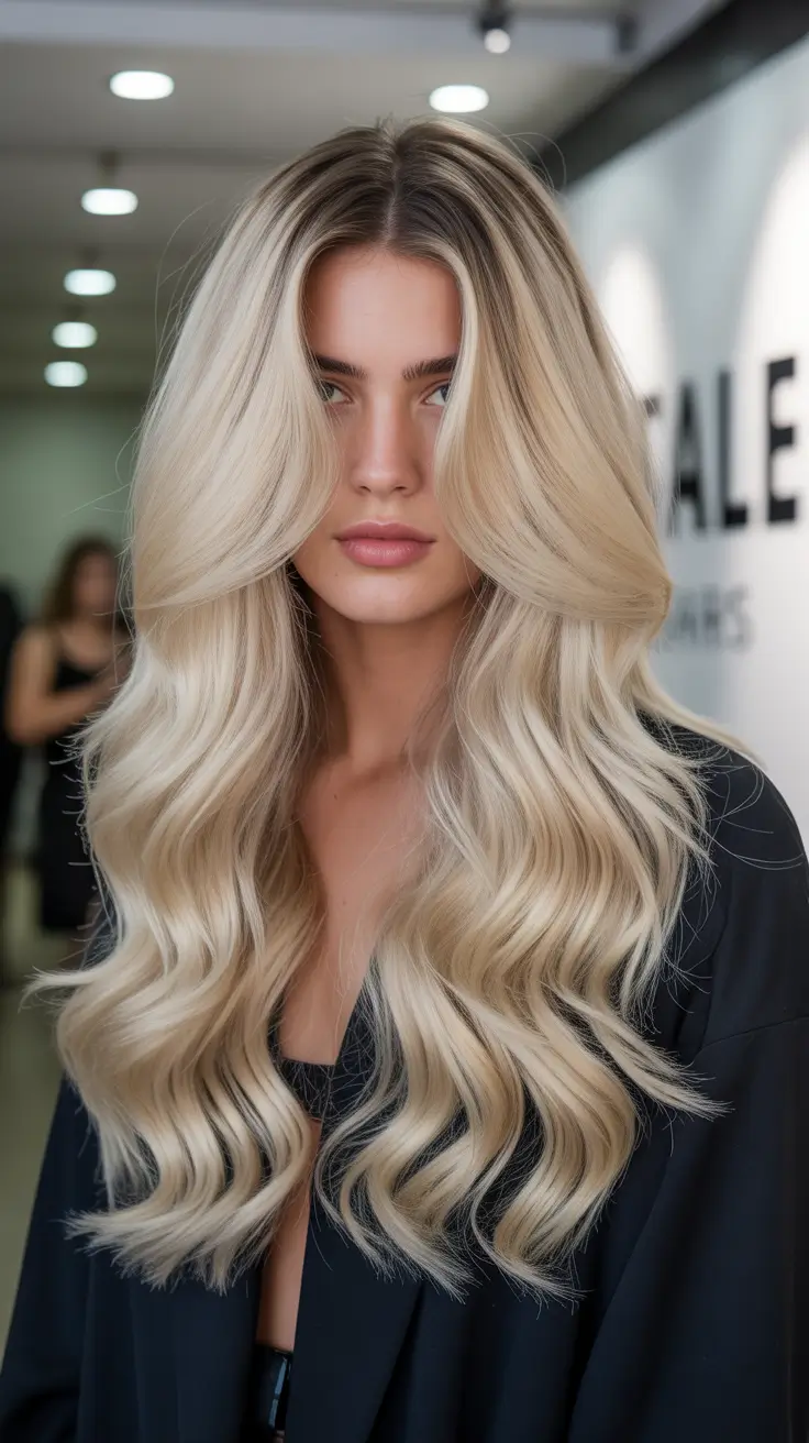 New hairstyle ideas 2026 Extra Long Butter-Blonde Waves With Halo Lift