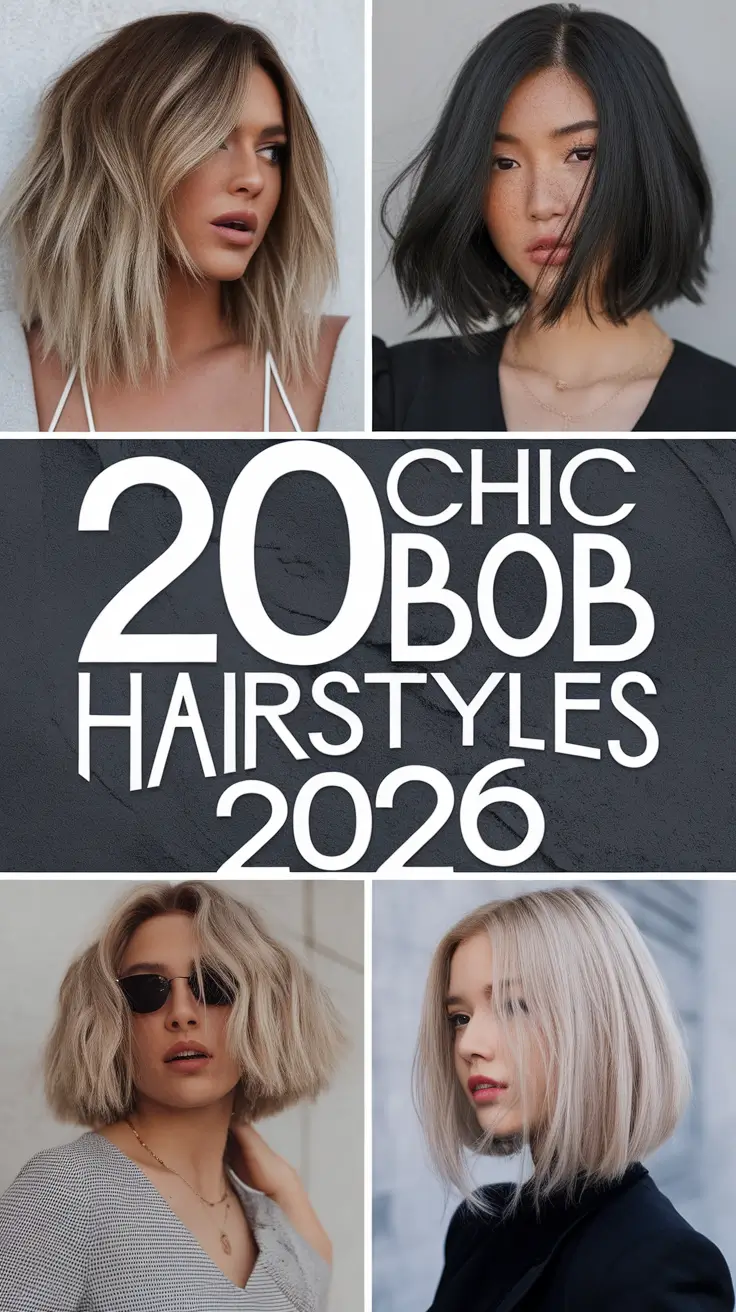 Chic Bob Hairstyles 2026: Fresh, Modern & Short Cuts for the New Season