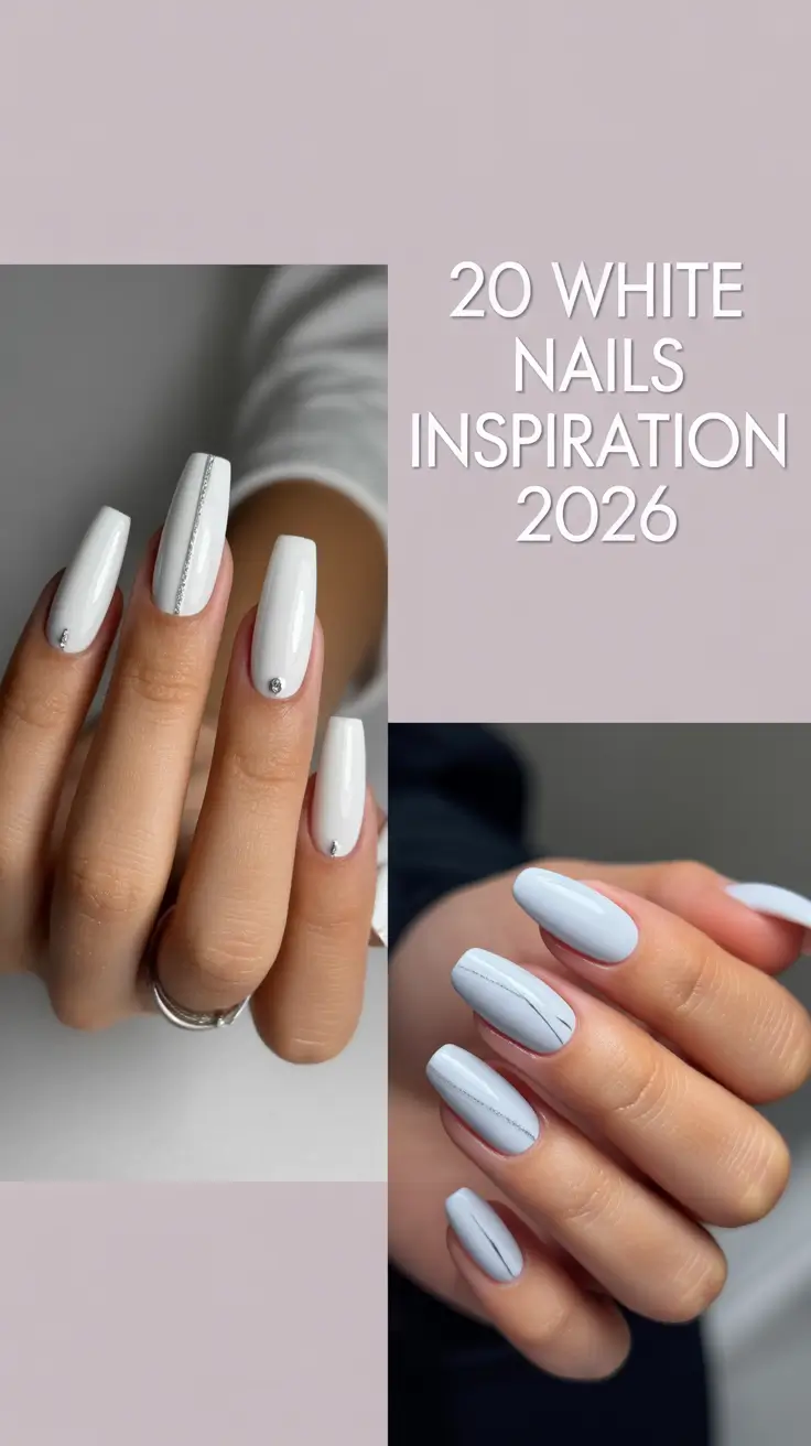 White Nails Inspiration 2026: Fresh Milky Designs & Modern Nail Art Ideas