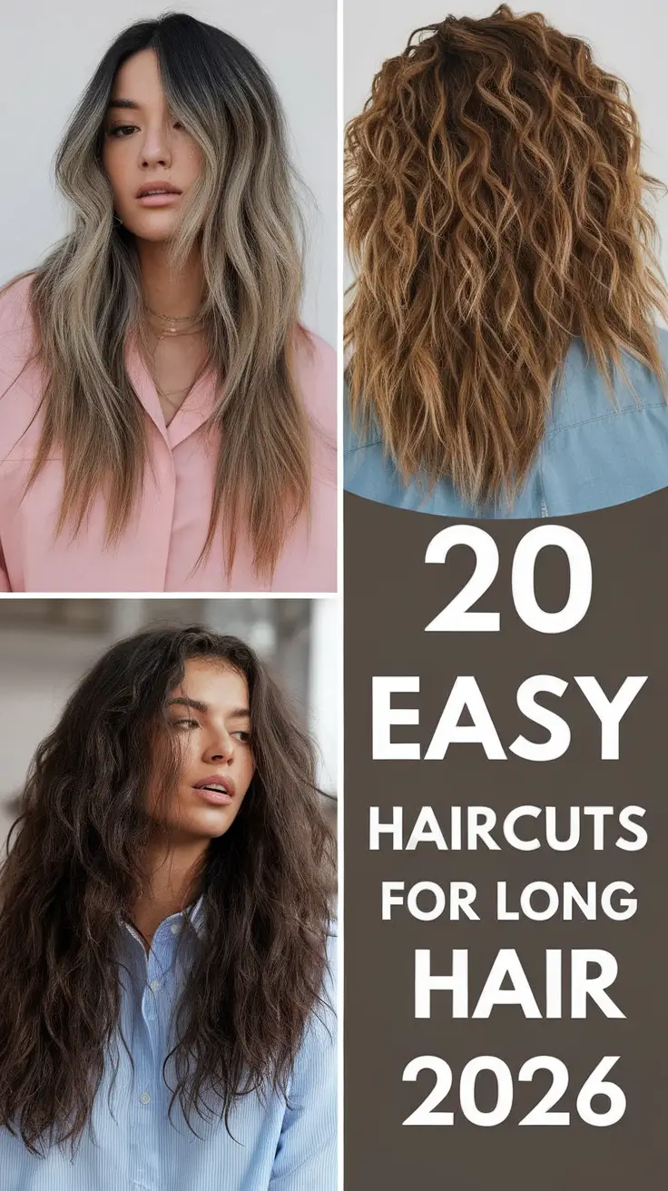Easy Haircuts for Long Hair 2026: Trendy Layered Looks With Effortless Volume