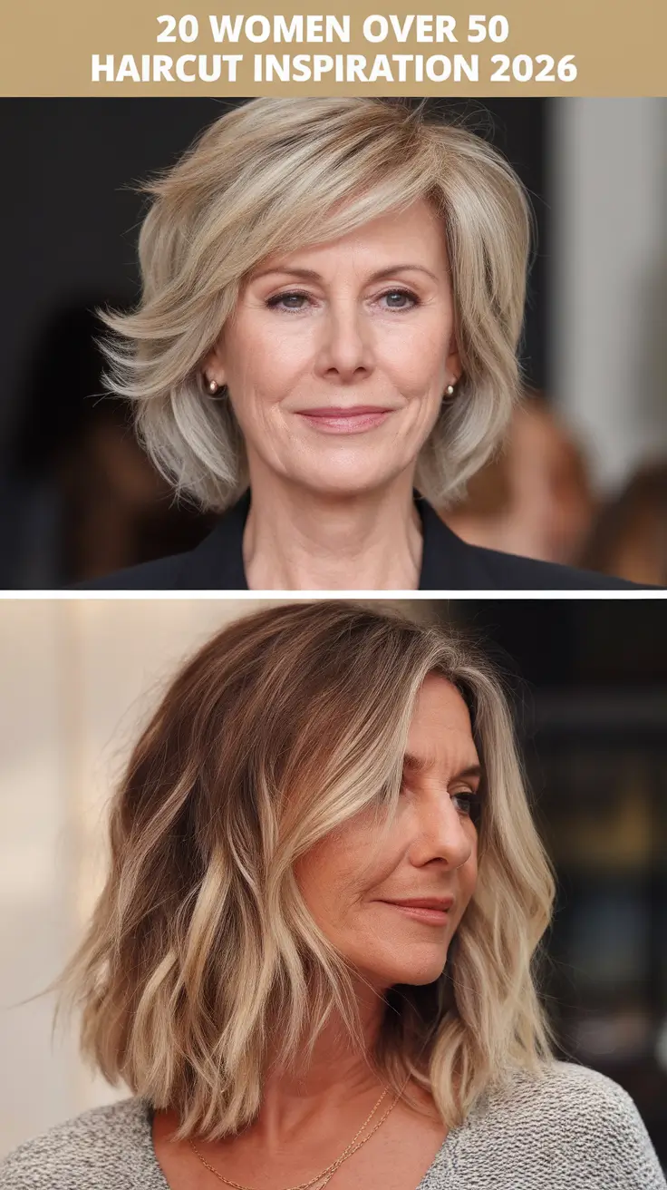 Women Over 50 Haircut Inspiration 2026: Chic Short, Layered & Long Styles You’ll Love
