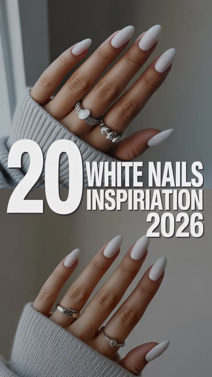 White Nails Inspiration 2026: Fresh Milky Designs & Modern Nail Art Ideas