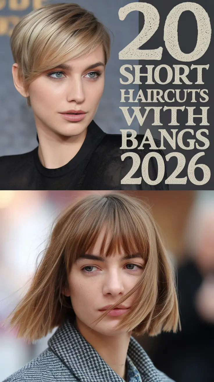 Short Haircuts with Bangs 2026: Fresh Bob and Layered Styles You’ll Fall In Love With