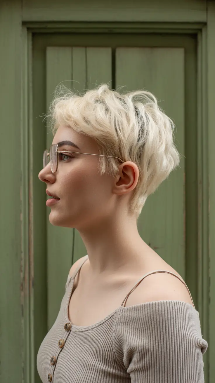 Short haircut inspiration 2026 Soft Blonde Pixie Confidence