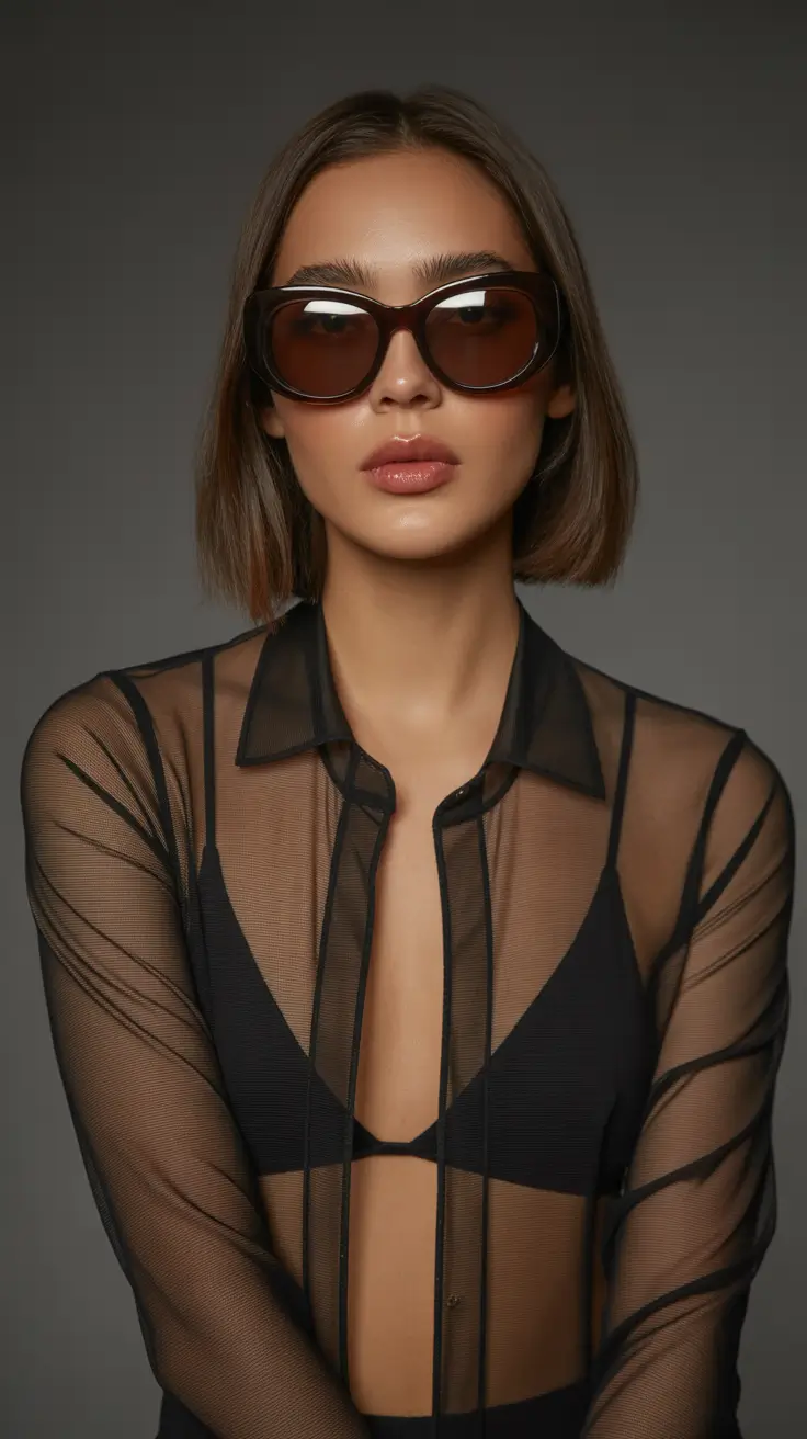 Short haircut inspiration 2026 Midnight Minimalist Cut