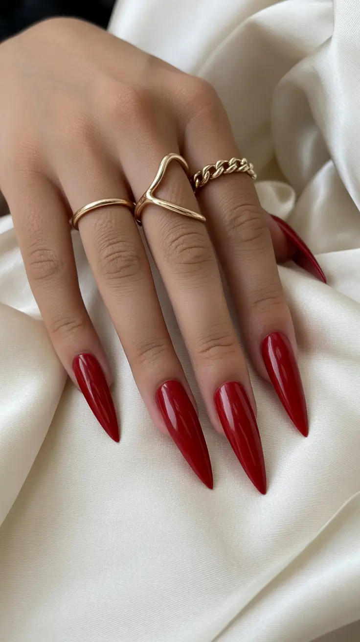 stiletto nails for 2026 Classic Ruby Stiletto