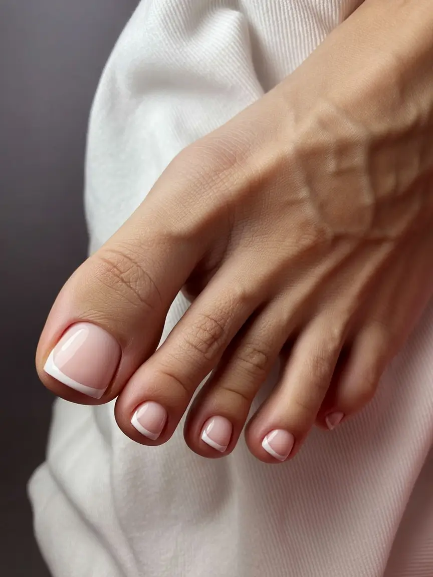 toe nails ideas 2026 Minimal French Tip Elegance