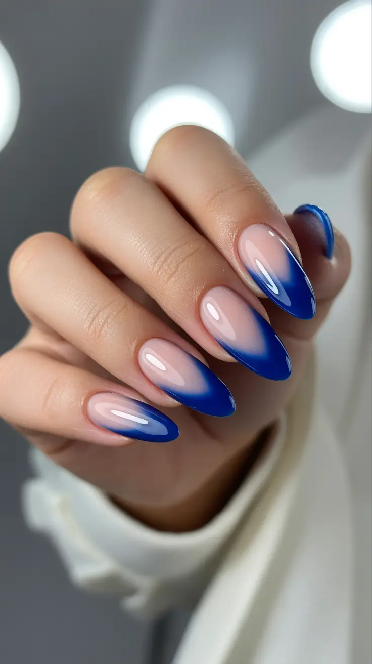 trending nail colors 2026 Cobalt Fade Illusion