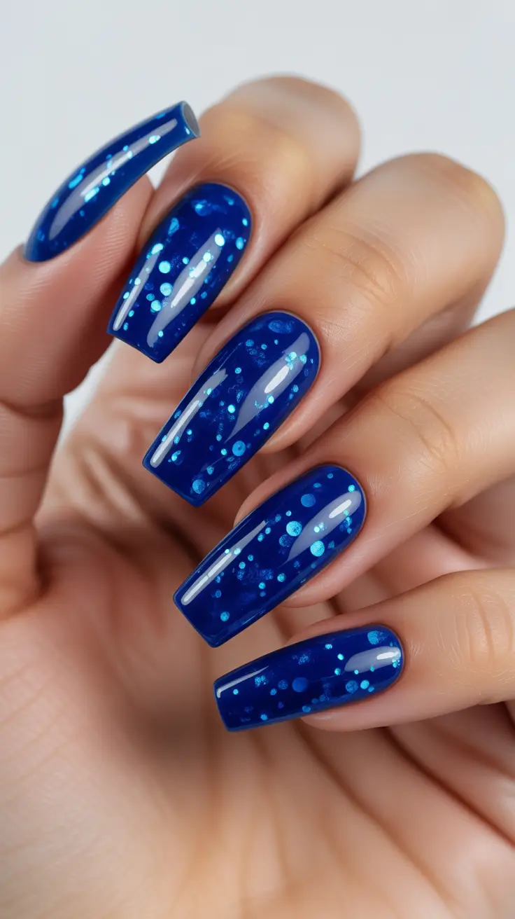 trending nail colors 2026 Midnight Bubble Constellation