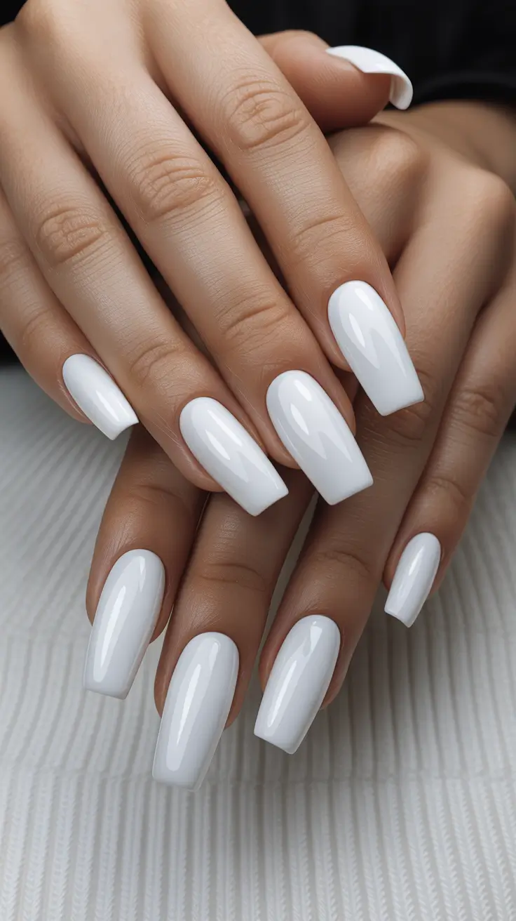 trending nail colors 2026 Arctic Smooth White