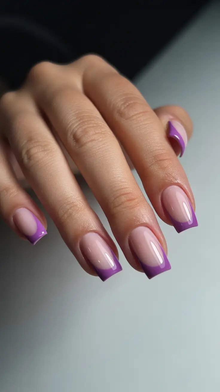 trending nail colors 2026 Violet Edge Chic