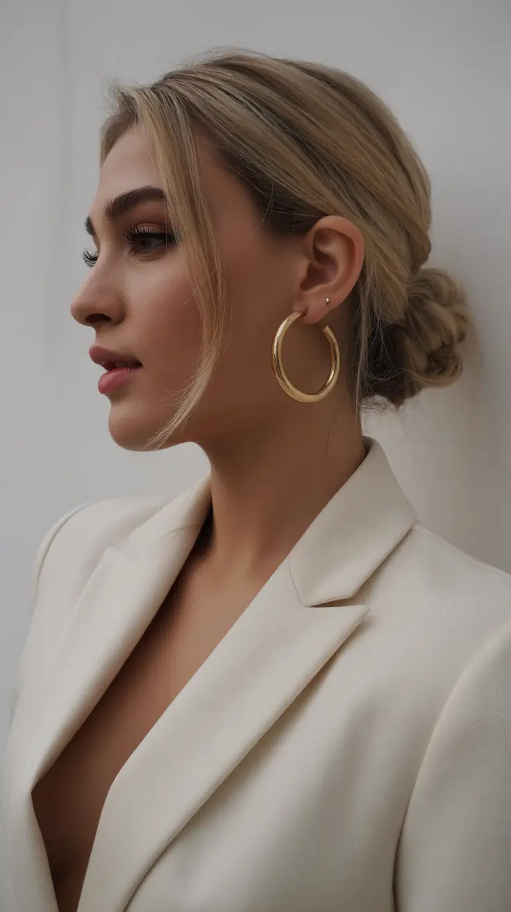 Trendy quick hairstyles 2026 Low Polished Bun with Sleek Front Pieces