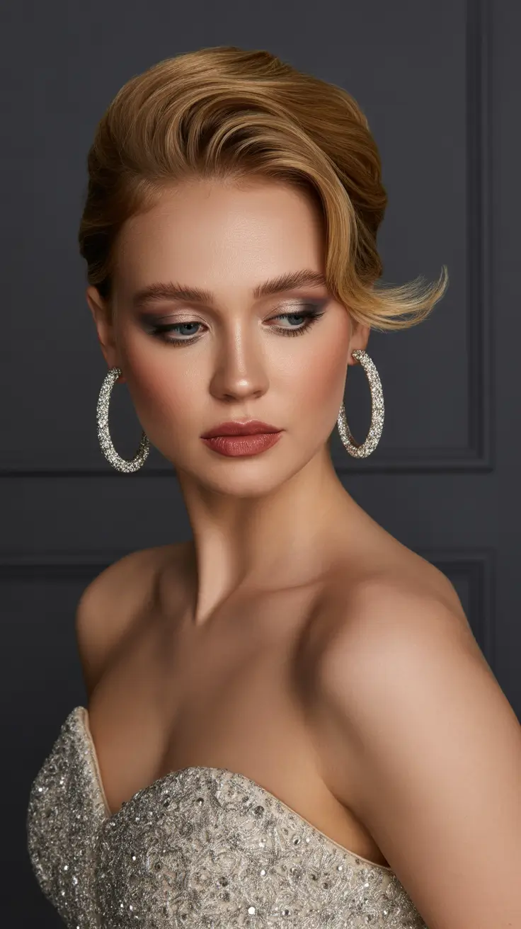 Wedding hairstyles inspiration 2026 Sculpted Blonde Sweep with Modern Volume