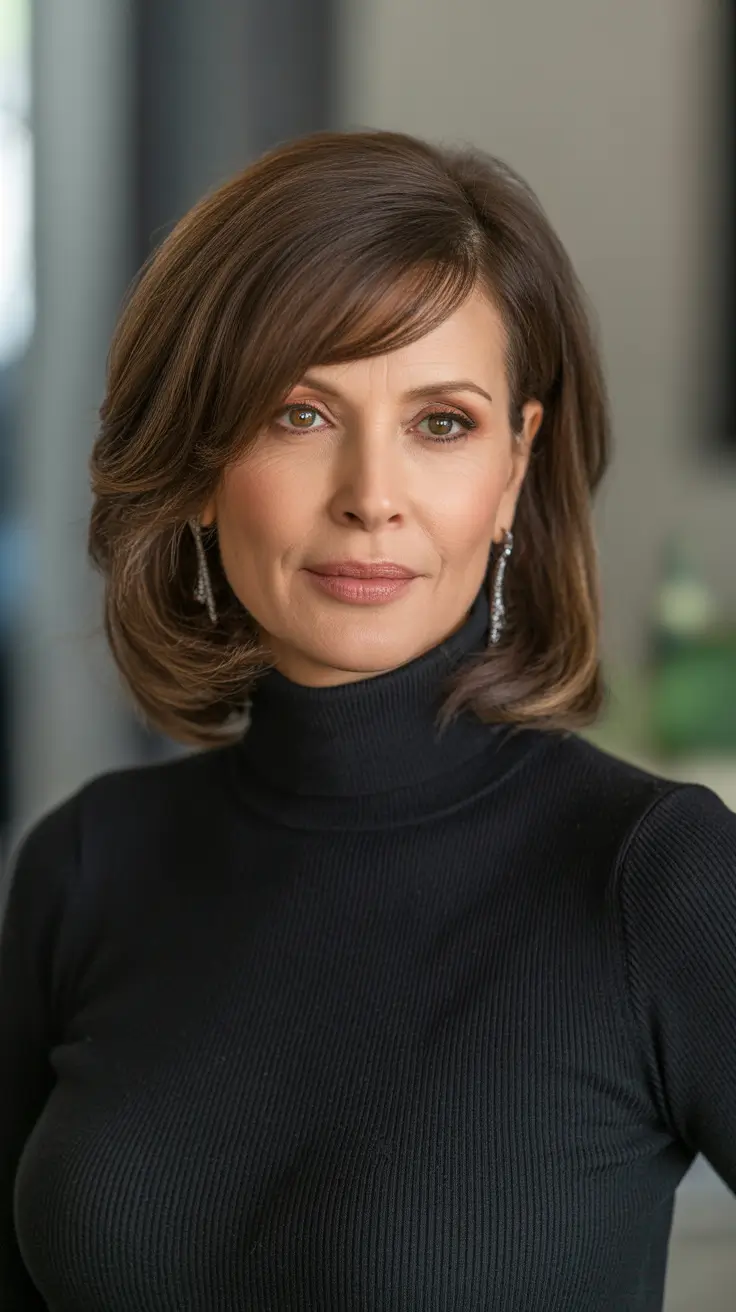 Women over 40 haircut inspiration 2026 Classic Volume Flip with Soft Layers