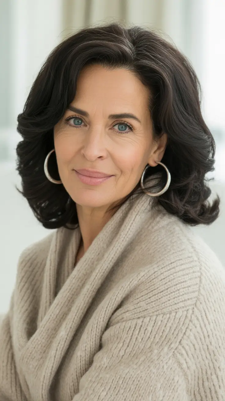 Women over 50 haircut inspiration 2026 Soft Voluminous Medium Layers