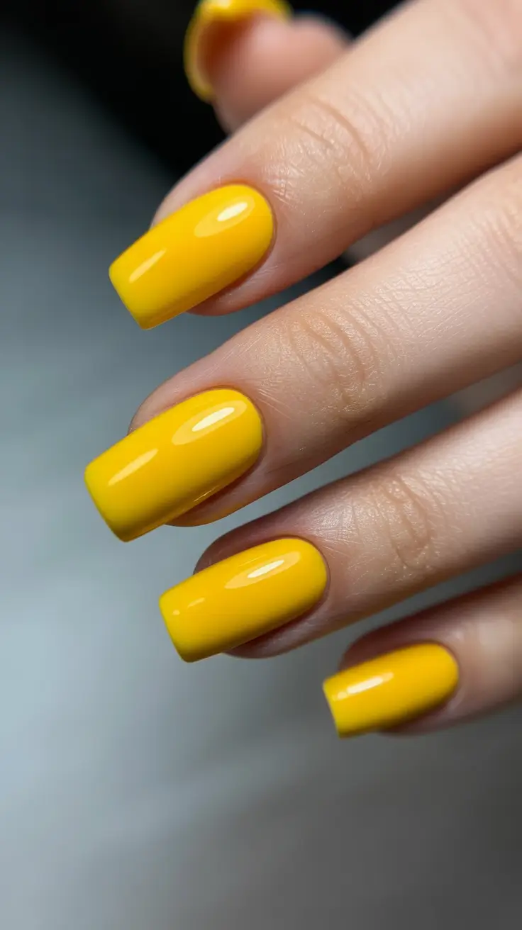 yellow nails – new ideas 2026 Sunlit Gloss in Pure Lemon