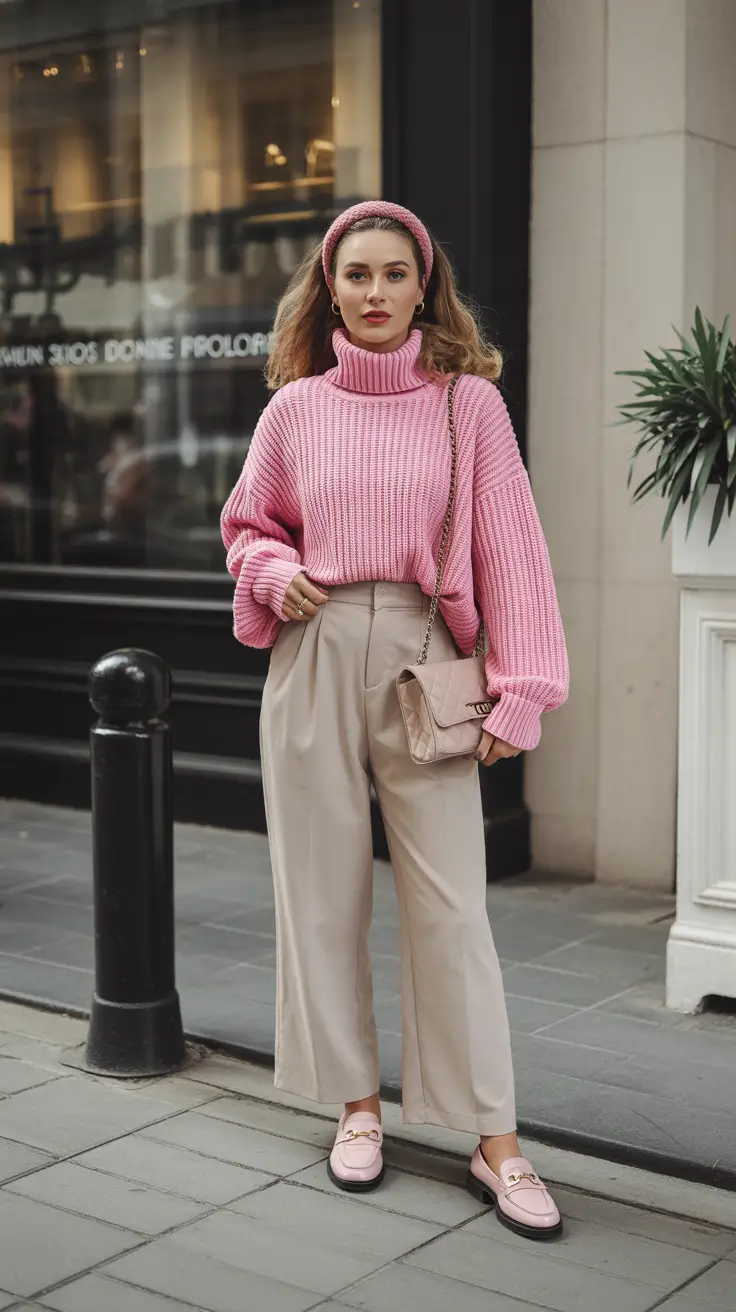 2026 amazing cold spring outfit Soft Pink Polish for a Gentle Spring Morning