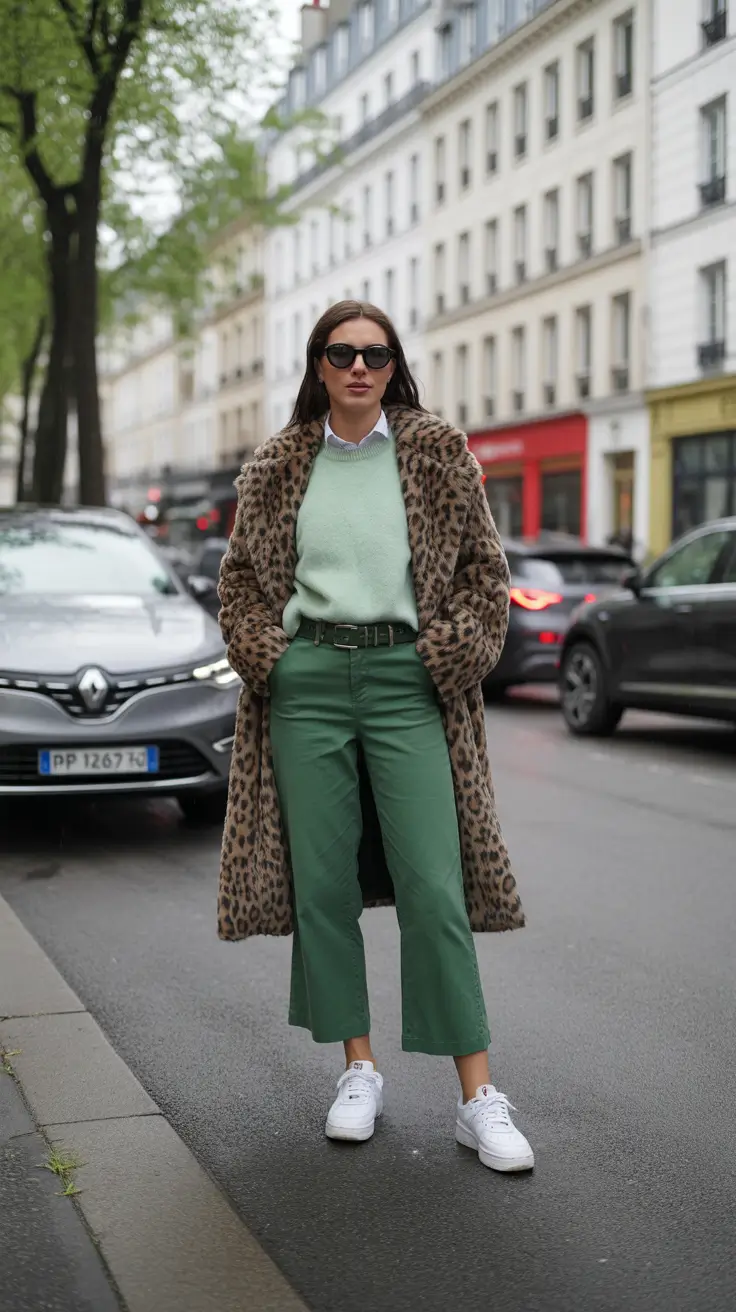 2026 amazing cold spring outfit Rain-Kissed Greens With a Wild Touch