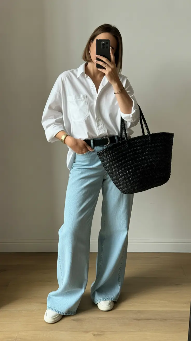 casual spring outfits for women over 40 2026 Relaxed Denim Freshness for Effortless Spring Days