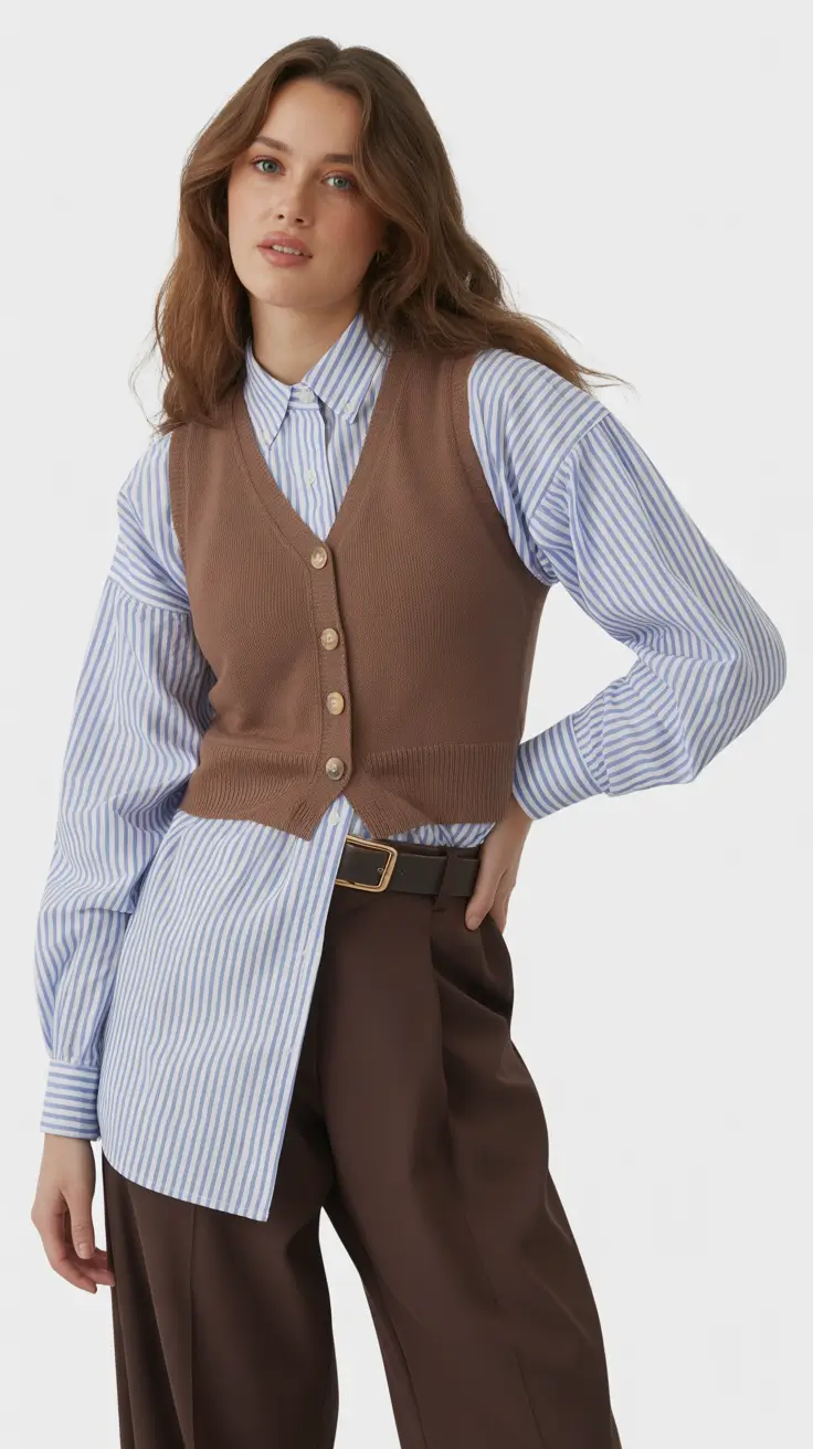 cute spring outfit with pants 2026 Preppy Spring Layers with a Modern Twist